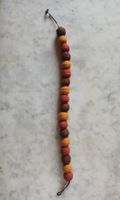 Collana palline in tessuto multicolore