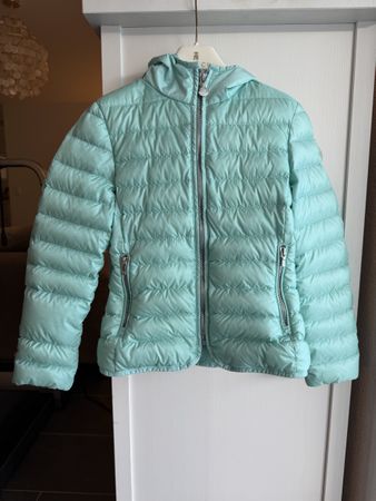 Superschöne Moncler Jacke, Grösse 10 Jahre, türkis 