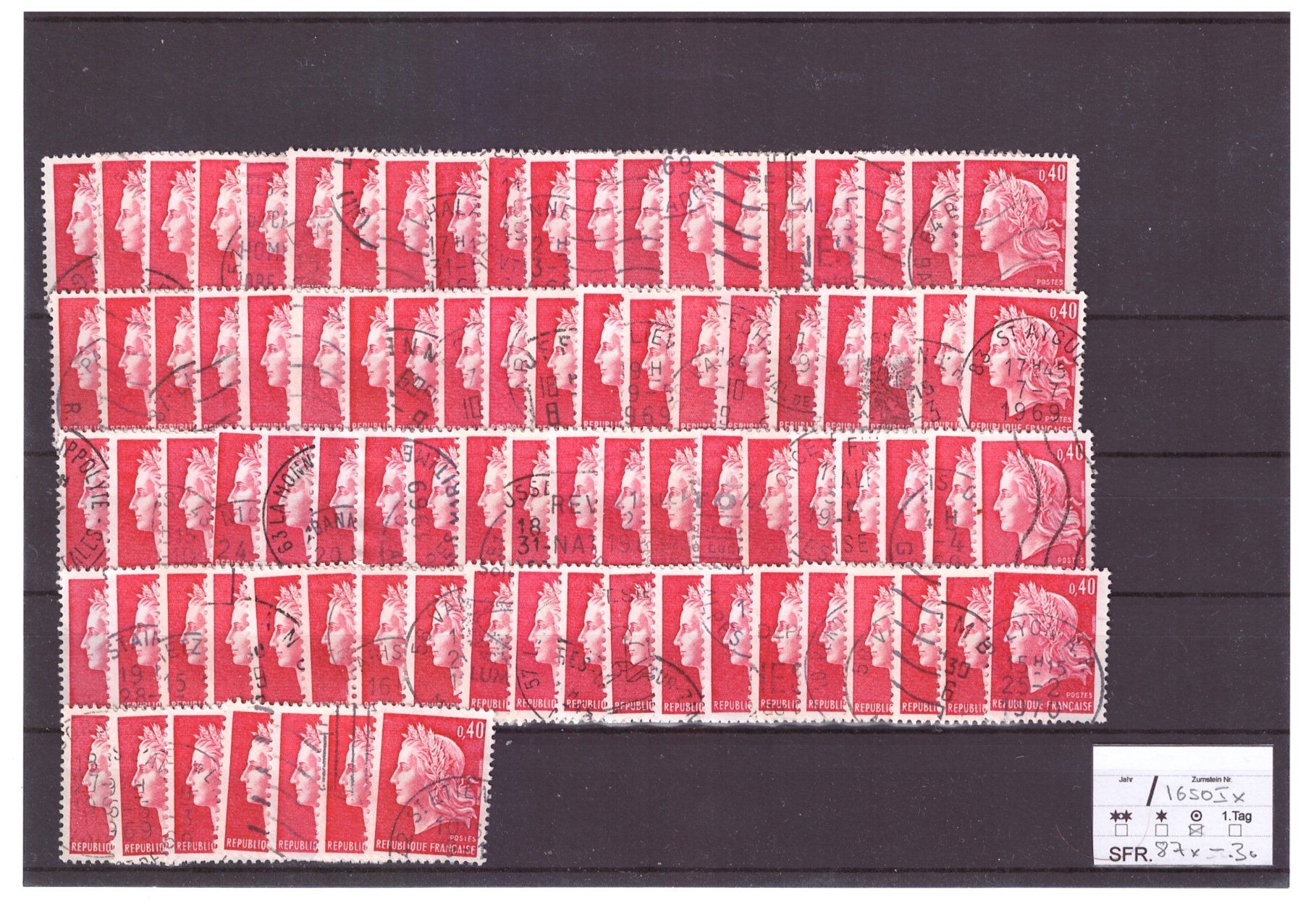 Tous les timbres: Frankreich: Lot Freimarken – D'occasion à Wittenwil par Khunruedi 6