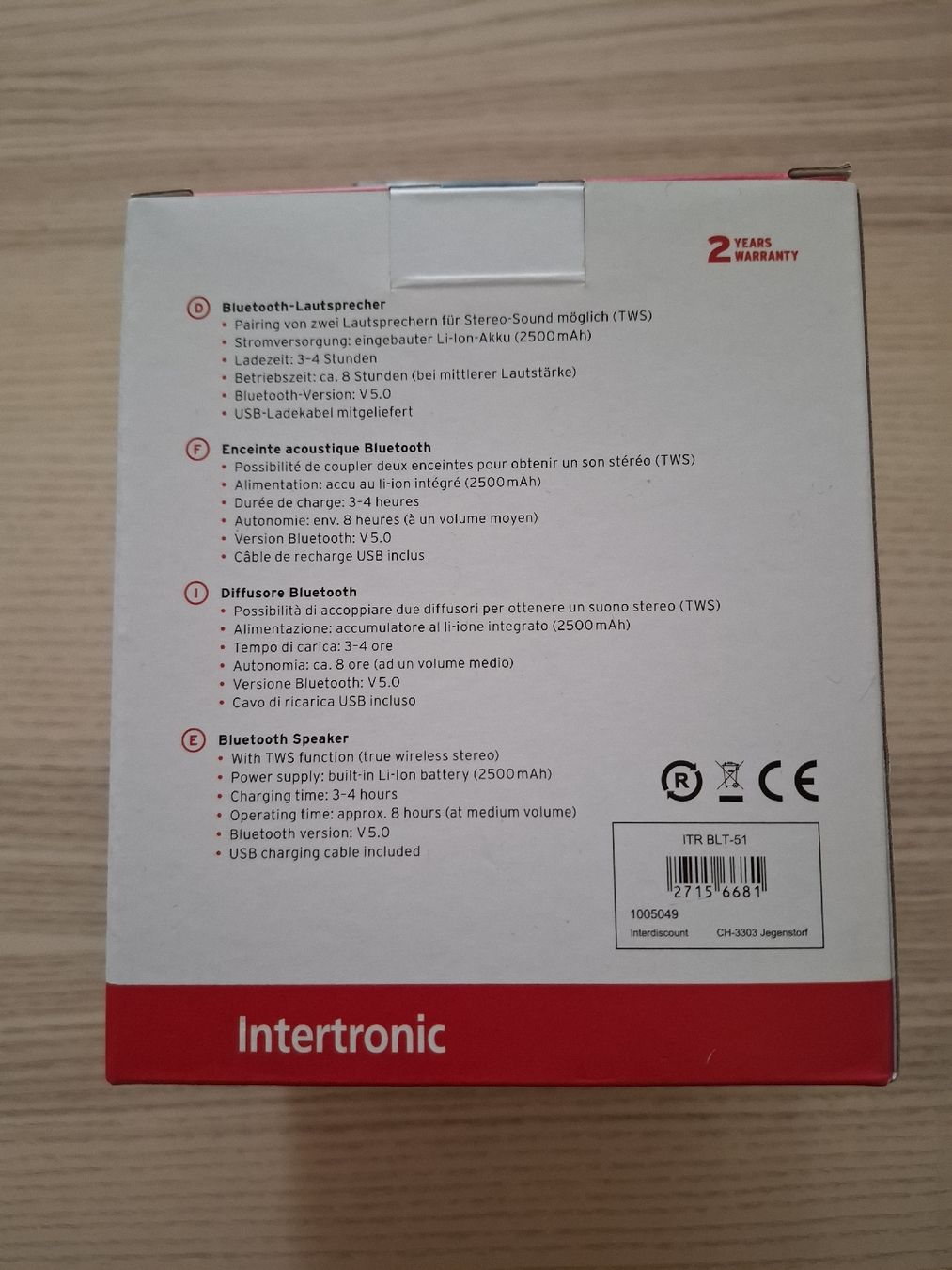 Lautsprecher: Bluetooth Speaker BLT-51 – Neu und originalverpackt aus Ebikon von Jayjay60123027 1