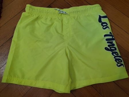 Badehose für Jungs Gelb Grösse S Los Angeles Druck