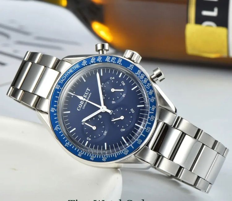 Corgeut Quarzuhr Speedmaster Blue Acheter sur Ricardo