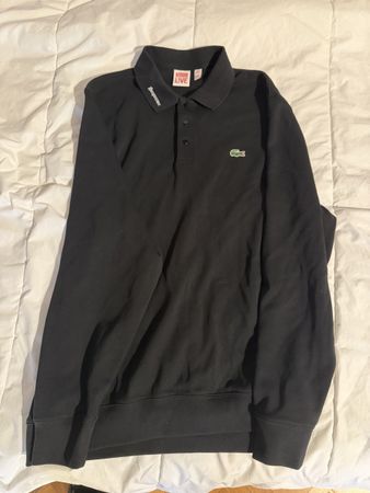 Supreme Lacoste Live Polo-Sweater, Schwarz, Gr. XL, Top!