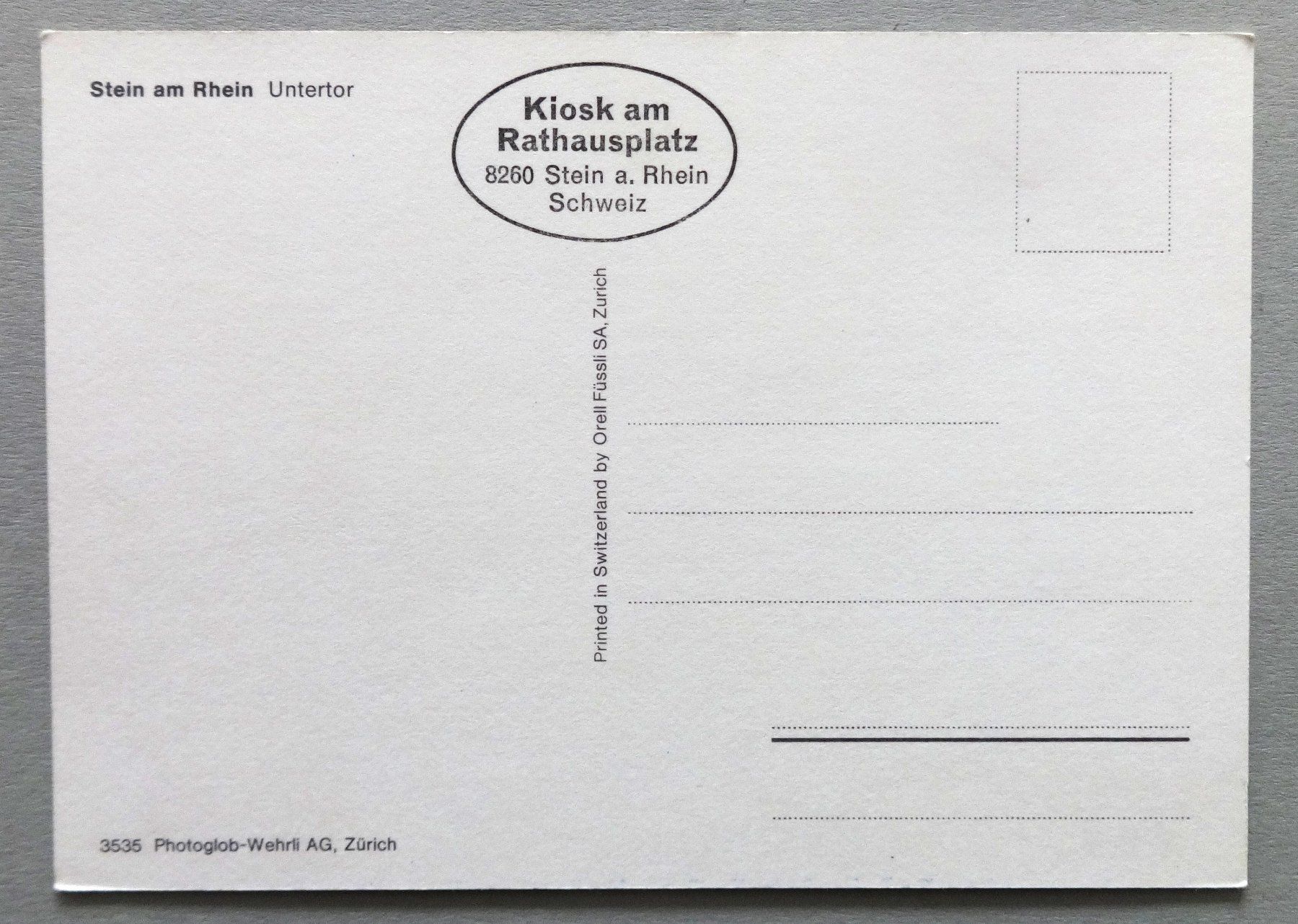 Ansichtskarten: Stein am Rhein, Untertor – Gebraucht aus Fétigny von Billy2miny 1