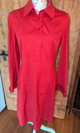 Strenesse Hemdblusenkleid Rot Gr. 38 – elegant & zeitlos