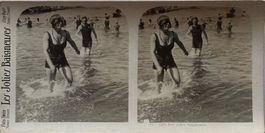 Vintage Stereofoto, Les Jolies Baigneures, Badenixe