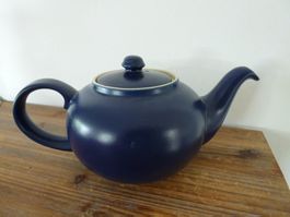 TEE KRUG  blauer Teekrug mit Deckel  RHEINSBERG ca. 1,2 L