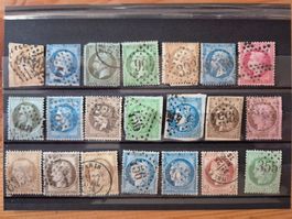 Frankreich Briefmarken o auf Karten A2 Zustand gem.Bilder