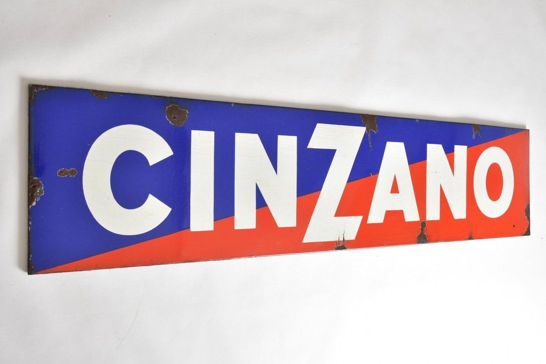 Cinzano Insegne: Emaille Cinzano Werbeschild – Usato da Zürich venduto da IndividumCH 5