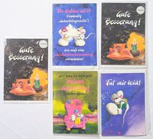 5er Set Vintage - Diddl Karte - Karten - Geschenkskarte