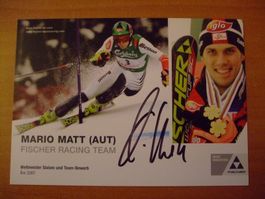 MARIO MATT (AUT) SKISTAR  HANDSIGNIERT AK !