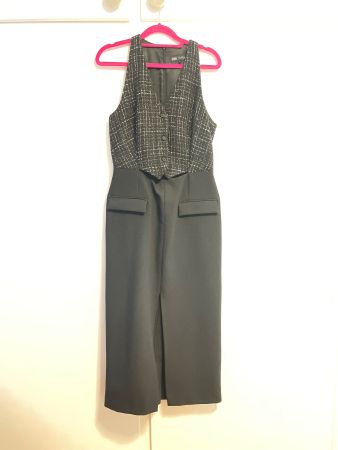Elegantes Zara Kleid, schwarz/weiss, Grösse 36