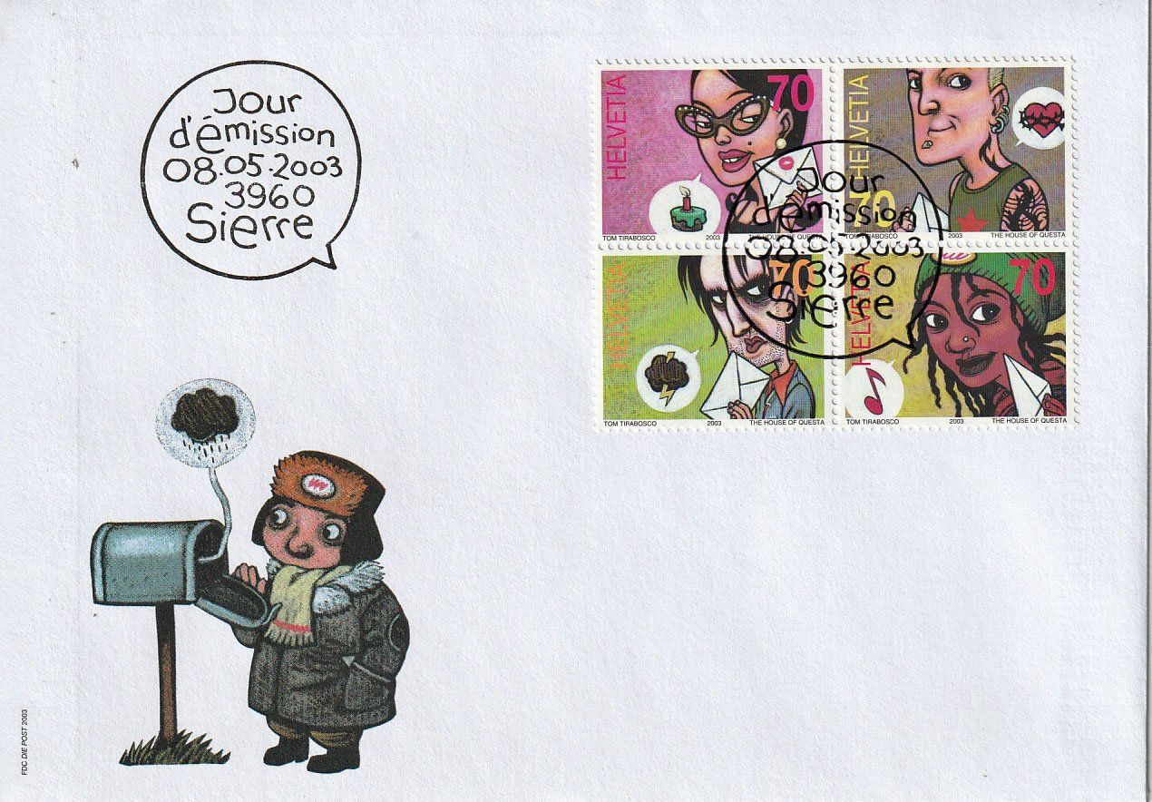 Tutti i francobolli: 2003 4er-Block Comics – Usato da Arlesheim venduto da gaugi43
