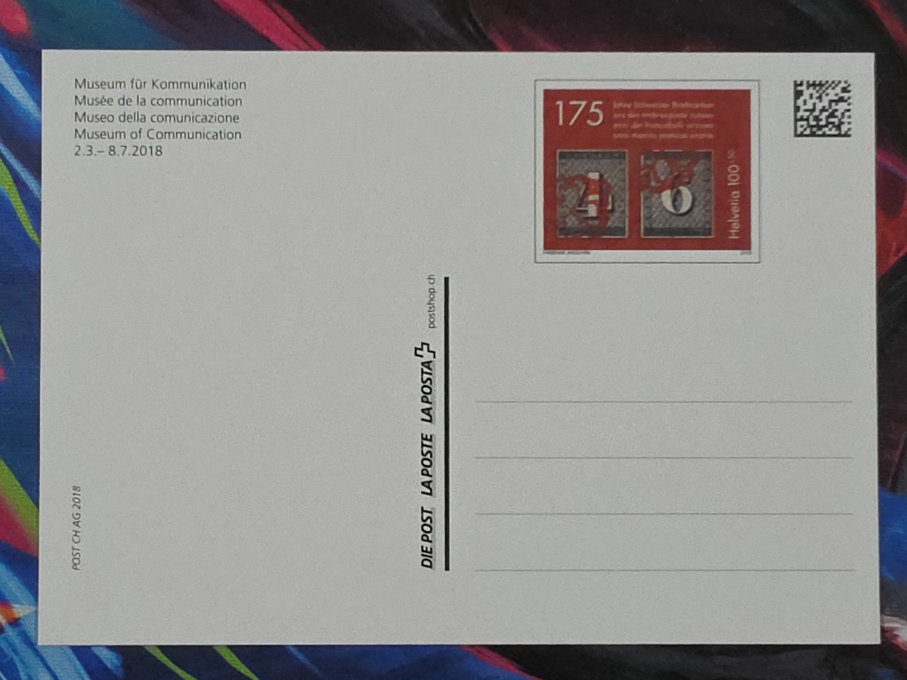 Ansichtskarten: CL26 Carte Postale + Timbre Suisse 2018 – Gebraucht aus Cousset von Patrick_Collections 1