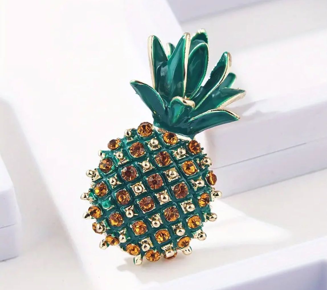 Spille & Fermagli: Ananas Brosche (Strass ) – Nuovo e nell'imballaggio originale da Gams venduto da Mariawicca