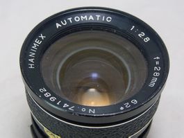 SommerAktion! Weitwinkel Hanimex 28mm f28 M42 Filter 62mm