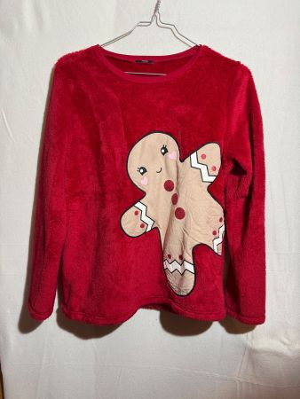 Flauschiger roter Weihnachts-Pullover von Tezenis ca Gr. L