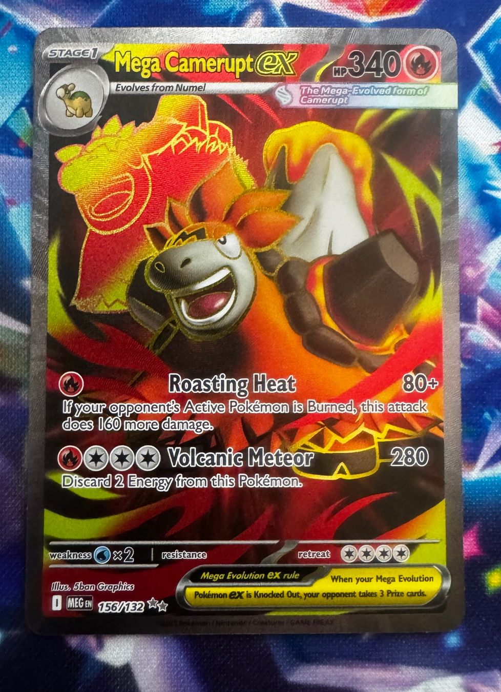 Pokémon Carte collezionabili: Pokemon Mega Camerupt Ex 156/132 Mega Evolution EN – Usato da Eschen venduto da SenseiS3