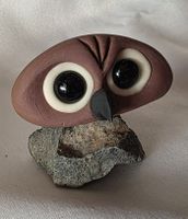 Eule Figur Naturstein Handgemacht diehe Foto wunder schön 