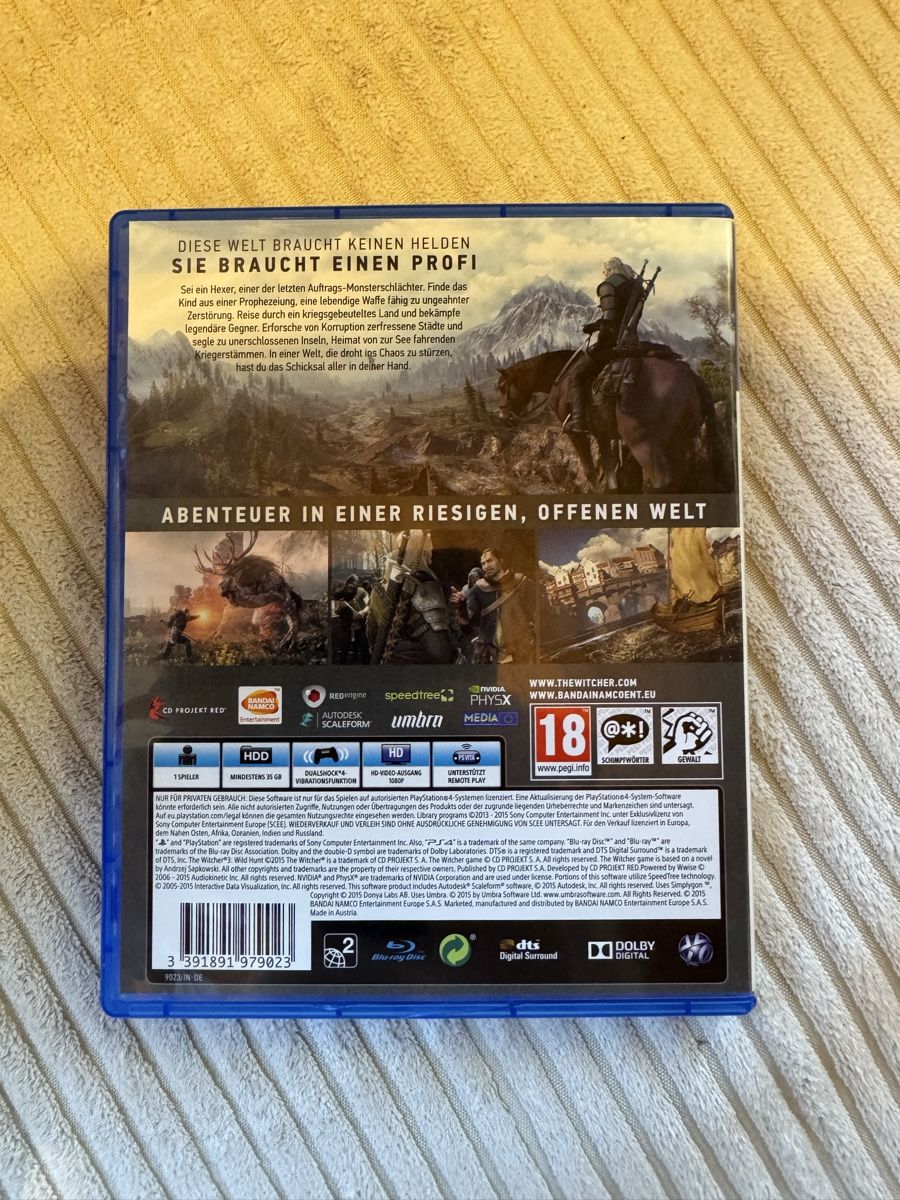 Sony Giochi: The Witcher 3: Wild Hunt PS4 – Usato da Niederstocken venduto da michel_jacqueline 1