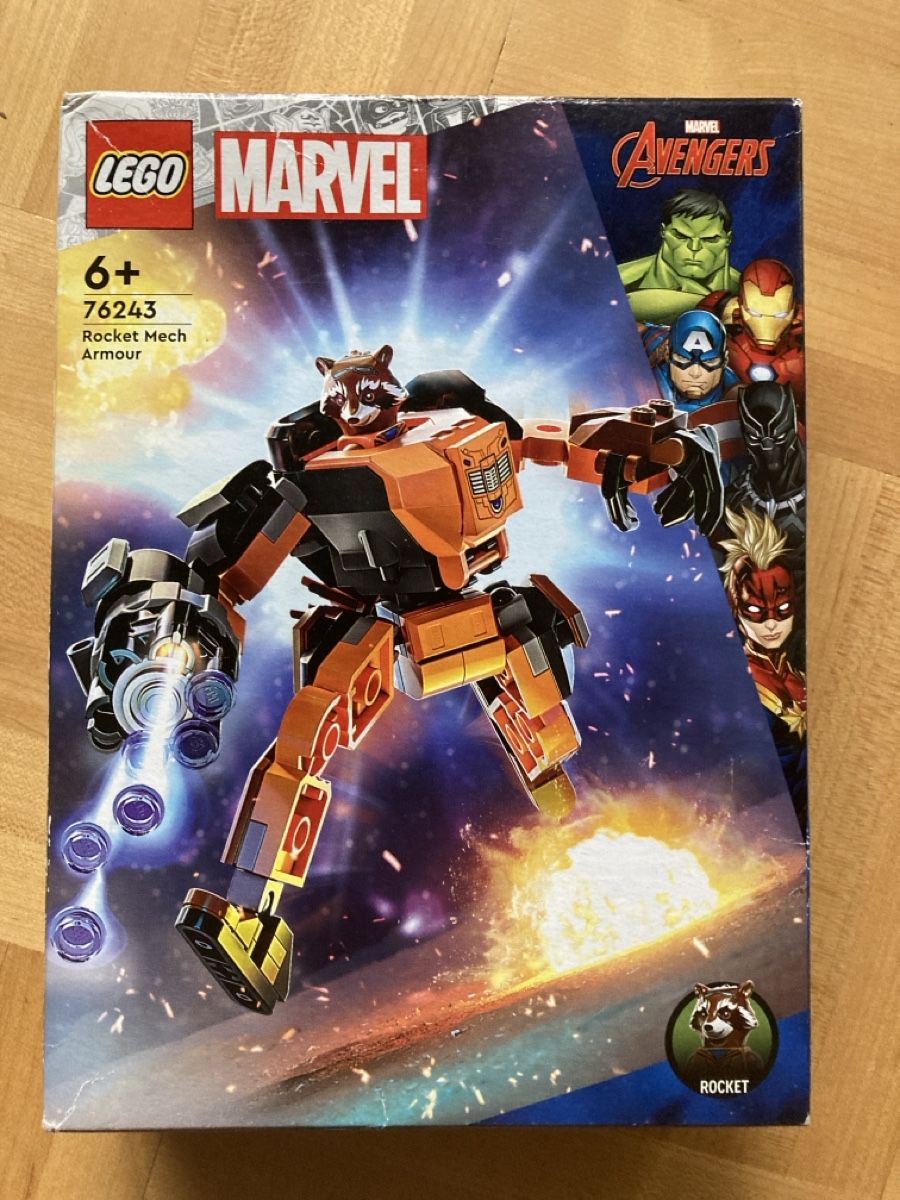 Lego Kit di costruzioni: Lego Marvel Rocket Mech armour 76243 – Nuovo e nell'imballaggio originale da FRIBOURG venduto da Boris004