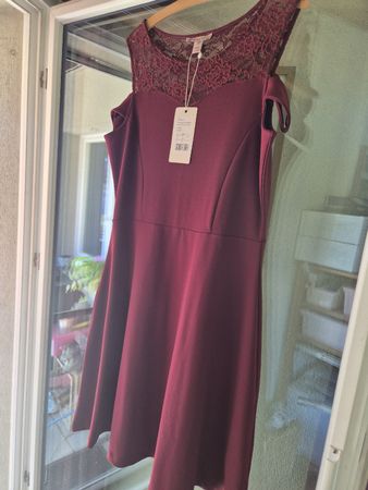Kleid Anna Field bordeaux Grösse 42 NEU