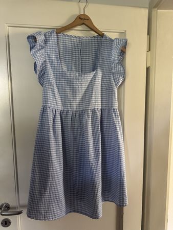 Vestito quadri azzurro