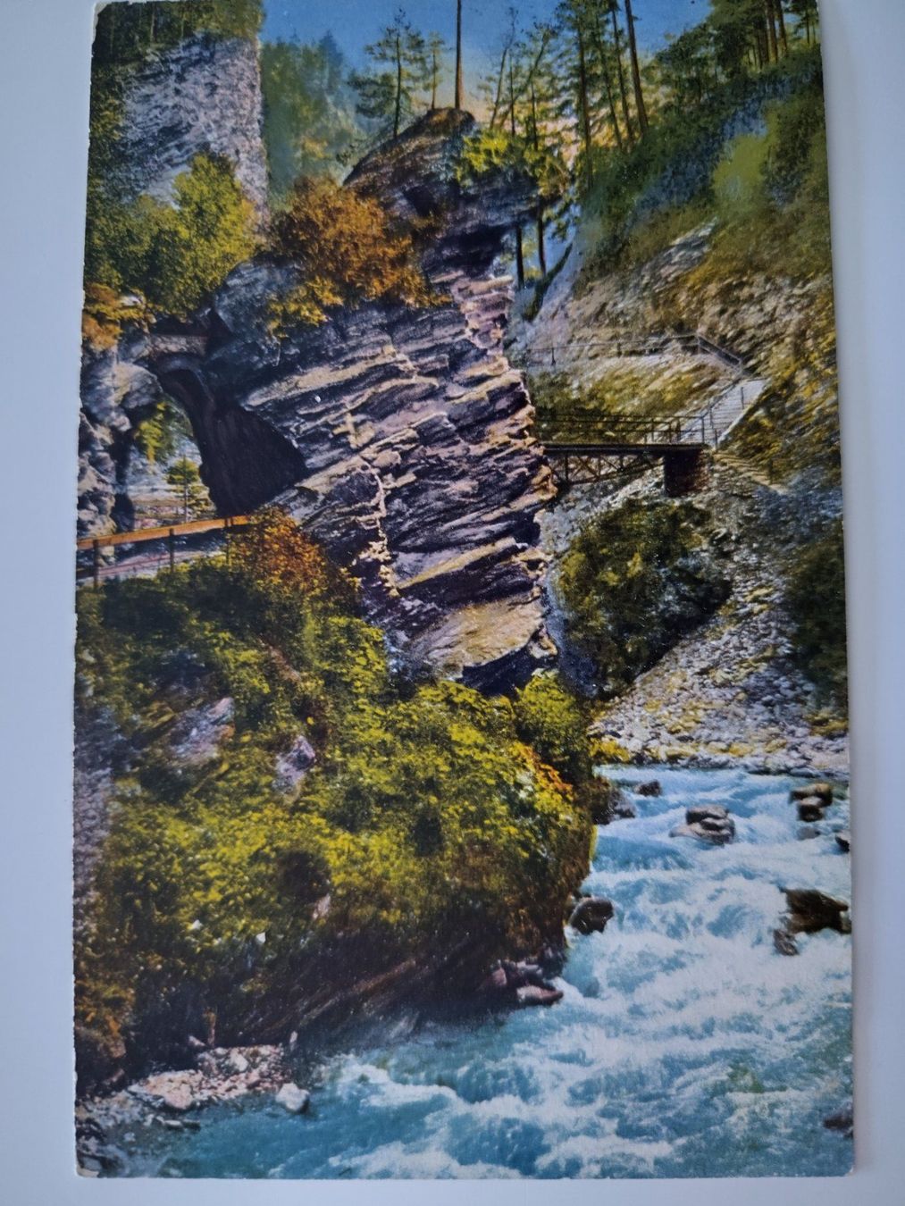 Cartoline postali: Passugg Araschgen gestempelt, dat 1917, Rabiusaschlucht – Usato da Ohmstal venduto da Lebensfreude05
