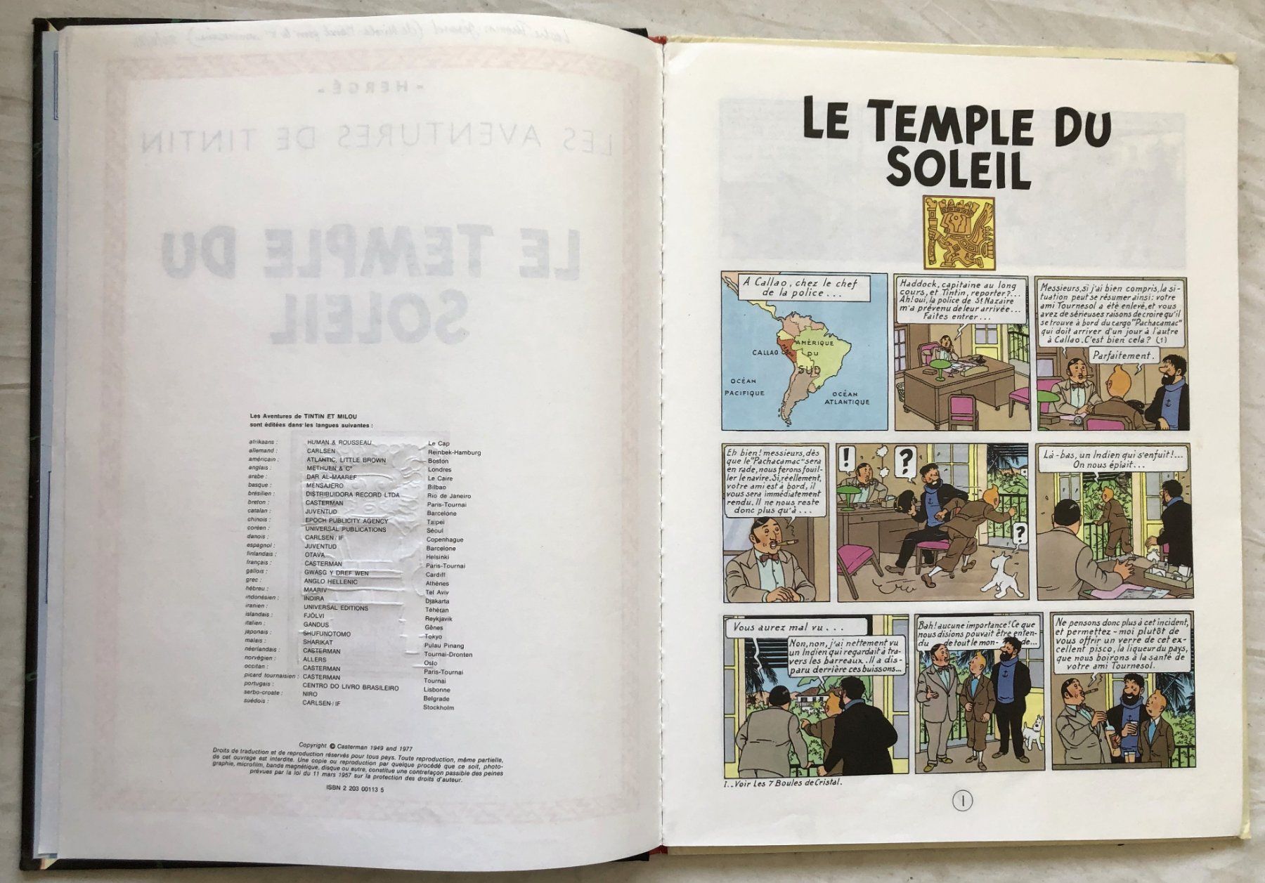 Fumetti: TINTIN - 14 - LE TEMPLE DU SOLEIL – Usato da Schaffhausen venduto da durruti 3