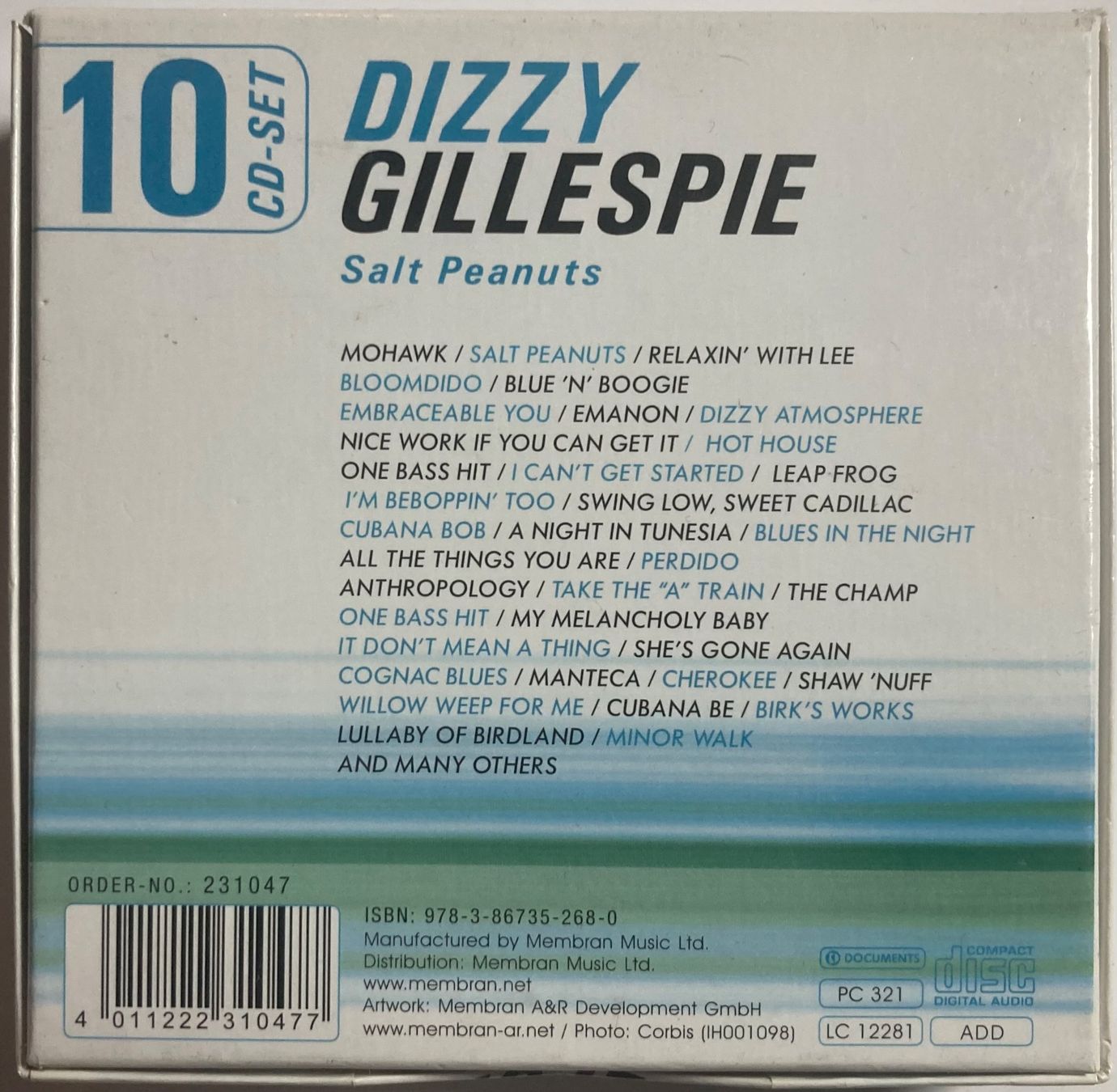 CD: DIZZY GILLESPIE - SALT PEANUTS – Usato da Poliez-Pittet venduto da Newtown-Records 1