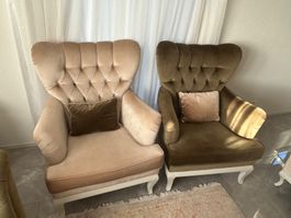 Wohnzimmer Set Sofa zwei Sessel gebraucht guter Zustand