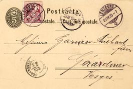 Lenzburg  AG    -   Postkarte     um  1 8 8 5