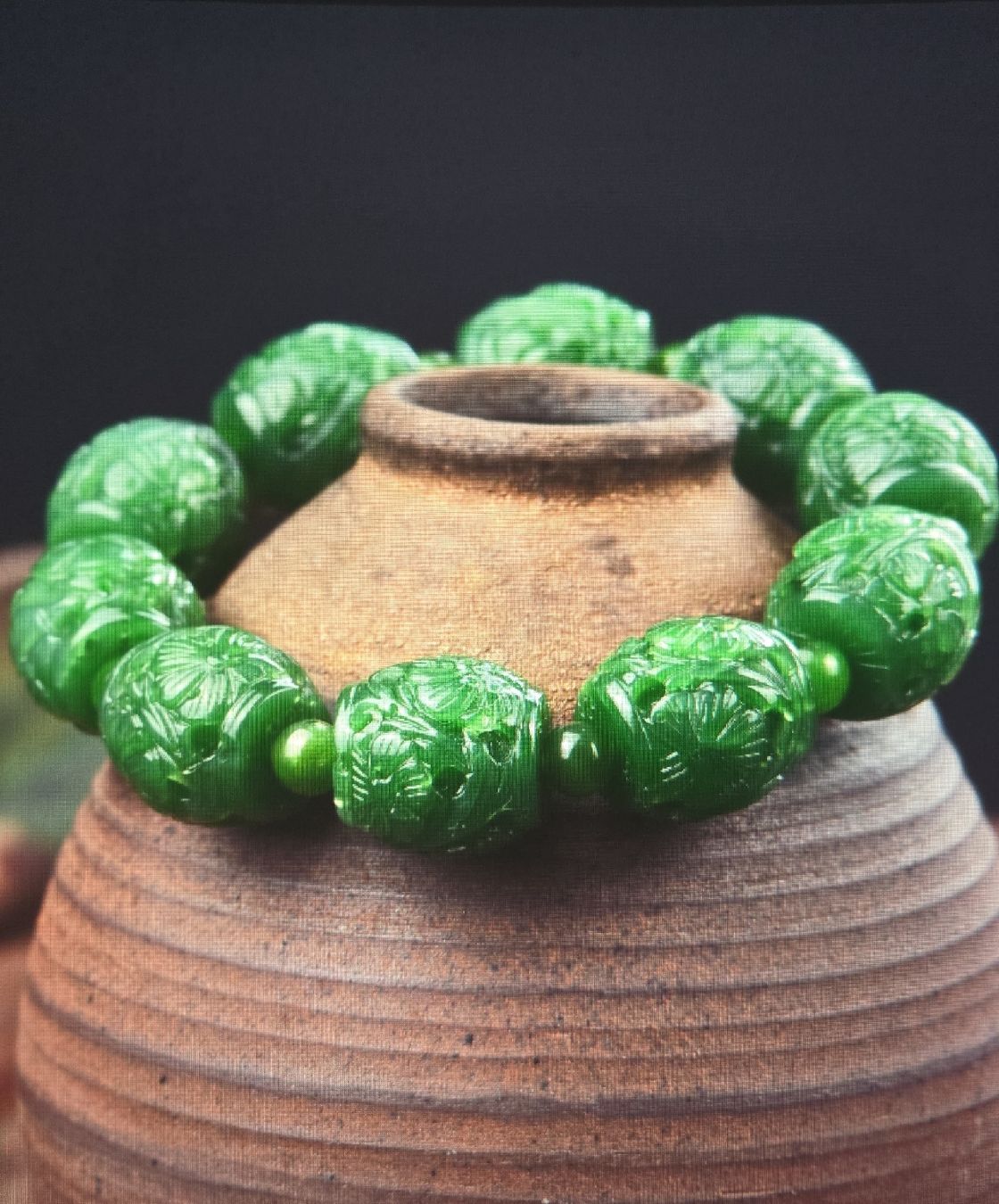 Bracelets: RARE - Bracelet en Jade Néphrite non traitée!!!! – Neuf avec emballage d'origine à Burtigny par Mirdael
