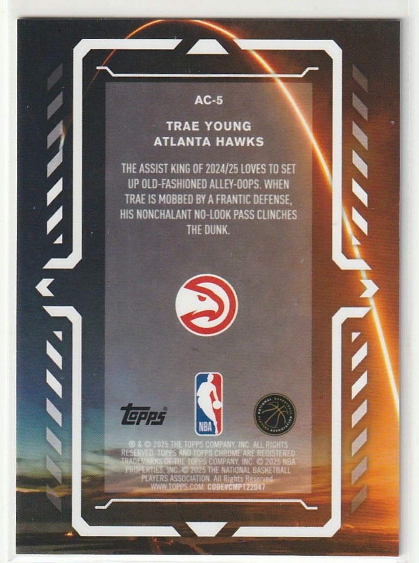 Topps Carte collezionabili: 2025/26 Topps Chrome Basketball Trae Young Refractor – Nuovo (secondo la descrizione) da Biel/Bienne venduto da historian-198 1