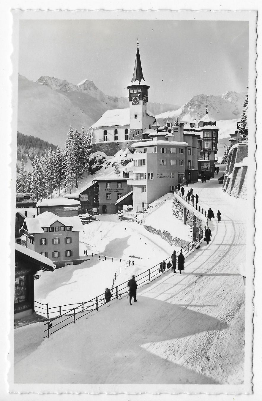 Ansichtskarten: Arosa Dorfmitte im Winter – Gebraucht aus Hefenhofen von Richsalz