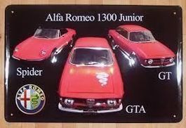 Blechschild 3D-ALFA ROMEO 1300 JUNIOR