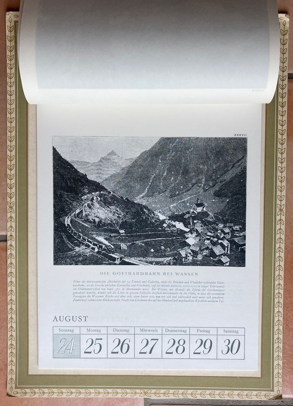 Calendari: Calendrier 100 Jahre Schweizer Eisenbahnen 1947 – Usato da Versoix venduto da Decapod 2