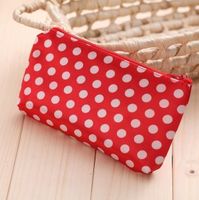 NEUES Kosmetiktasche rot-weiss Polka dot - 80525