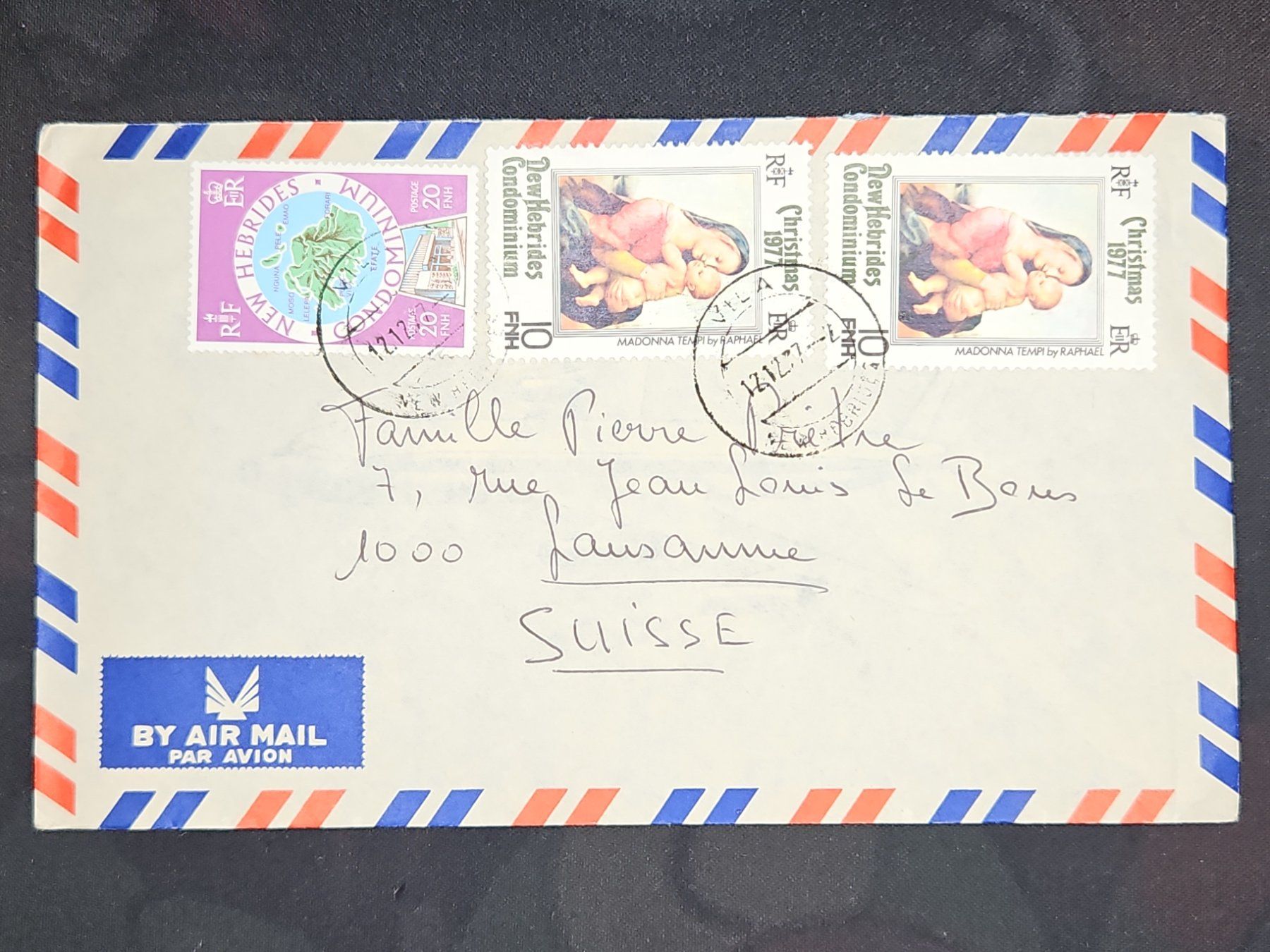 Tutti i francobolli: CL25 Enveloppe + Timbre New Hebrides 1977 – Usato da Cousset venduto da Patrick_Collections