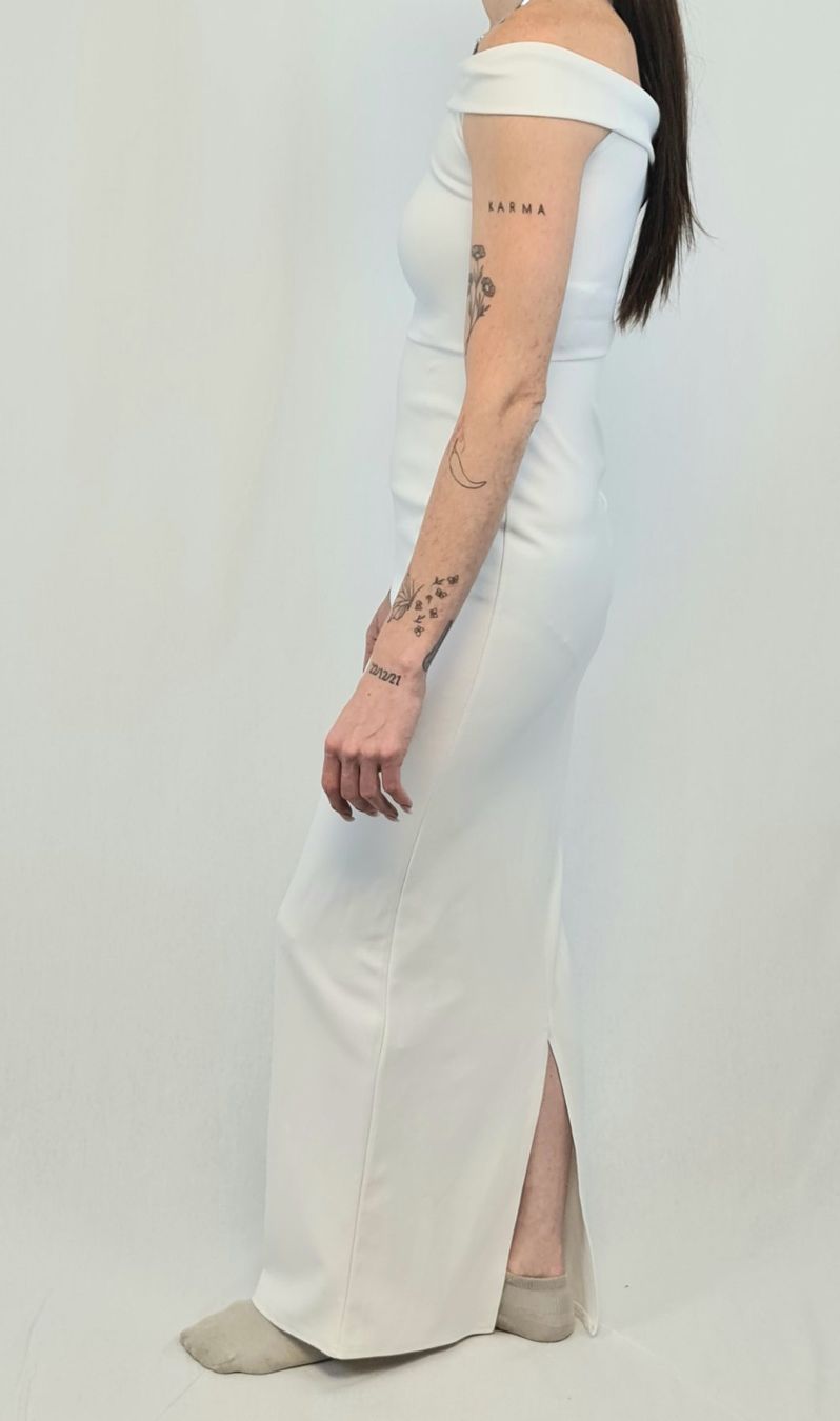 Vestiti: Robe blanche longue - épaule dénudée Taille 34 – Usato da Couvet venduto da Nawra_26 1