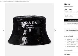 Prada Pailletten Bucket Hat – Gr. L