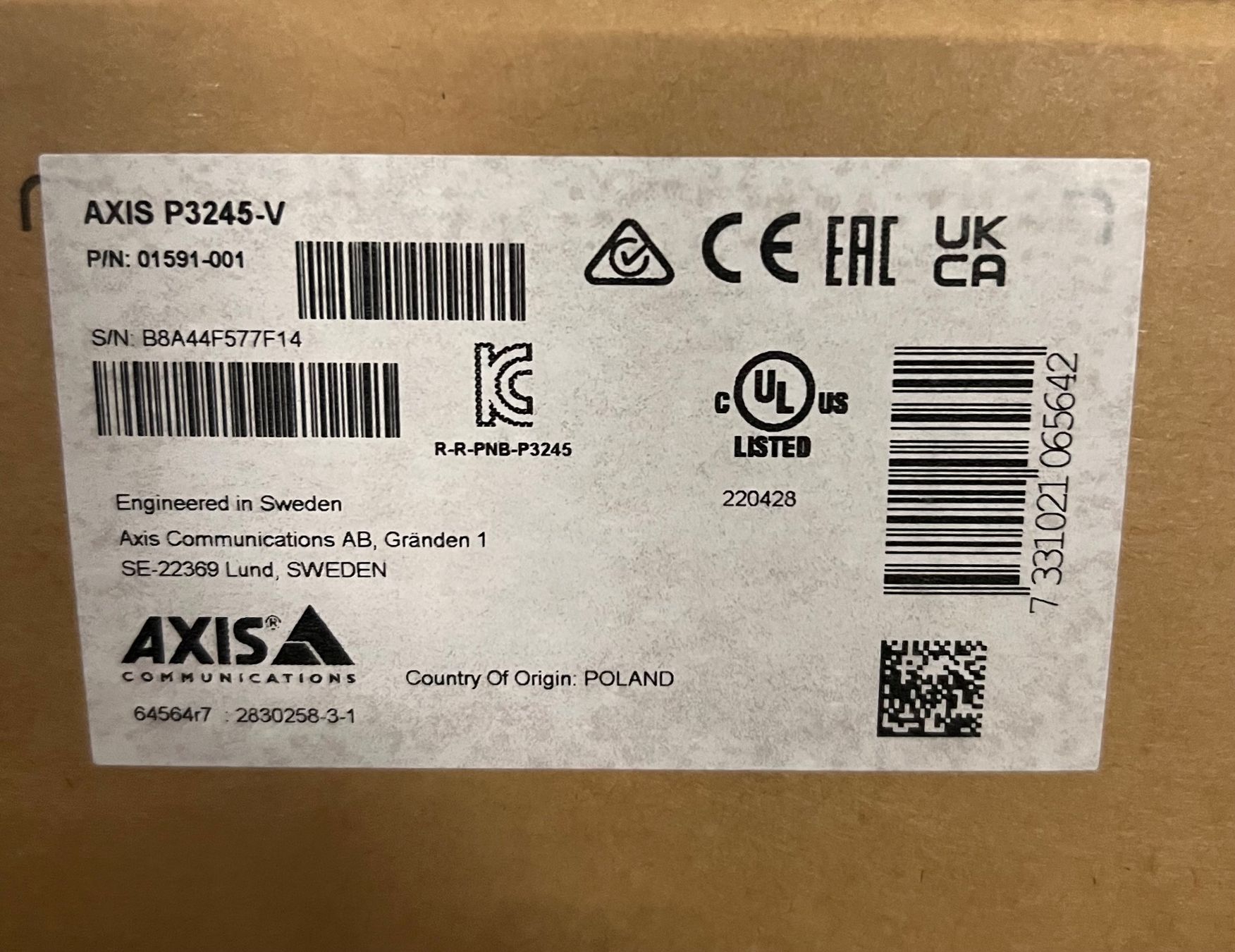 Axis Webcams: AXIS P3245-VE AXIS P3245-V – Neu (gemäss Beschreibung) aus Lyss von hichri 1