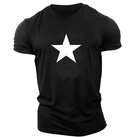 Schwarzes T-Shirt mit Stern - neu
