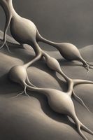 «Organische Eleganz» – Leinwand-Unikat, 133 × 200 cm