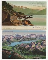 1908 + 1921 Walensee Wallensee Walenstadt 2x alte Karten