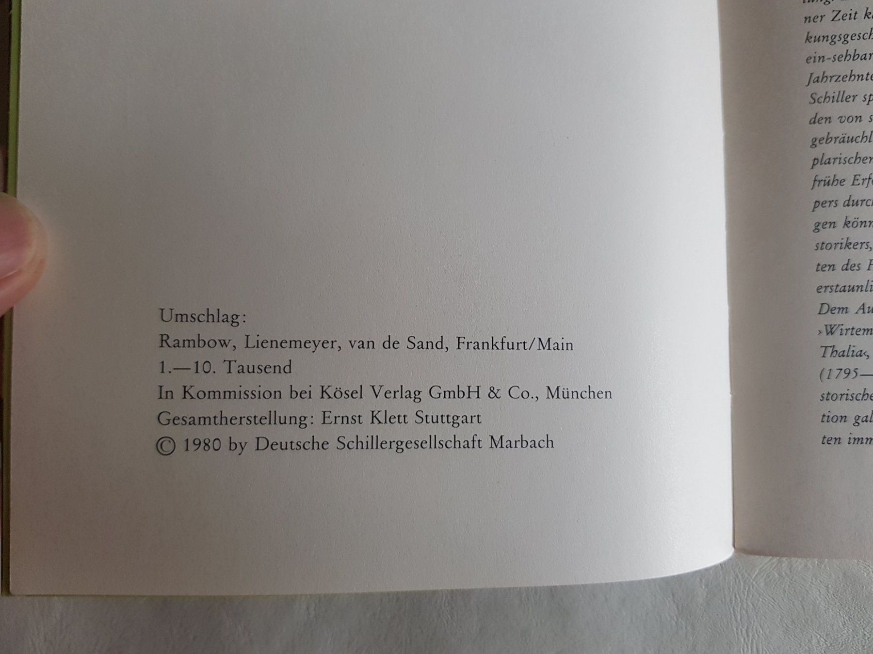 Libri: Schiller 1980 Nationalmuseum Marbach – Usato da Walterswil BE venduto da Lonitti 2
