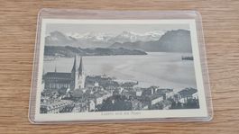 Antike Postkarte Schweiz: Luzern und die Alpen 1920