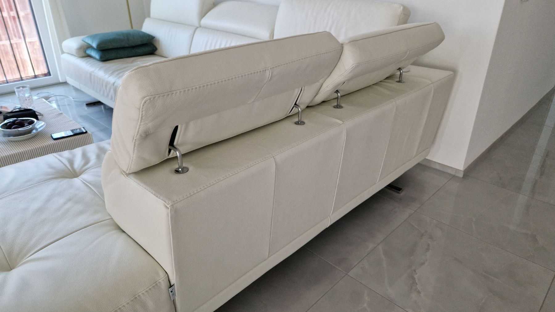 Sofas: Calia Italia Echtleder Ecksofa weiss – D'occasion à Rafz par Jirga 7