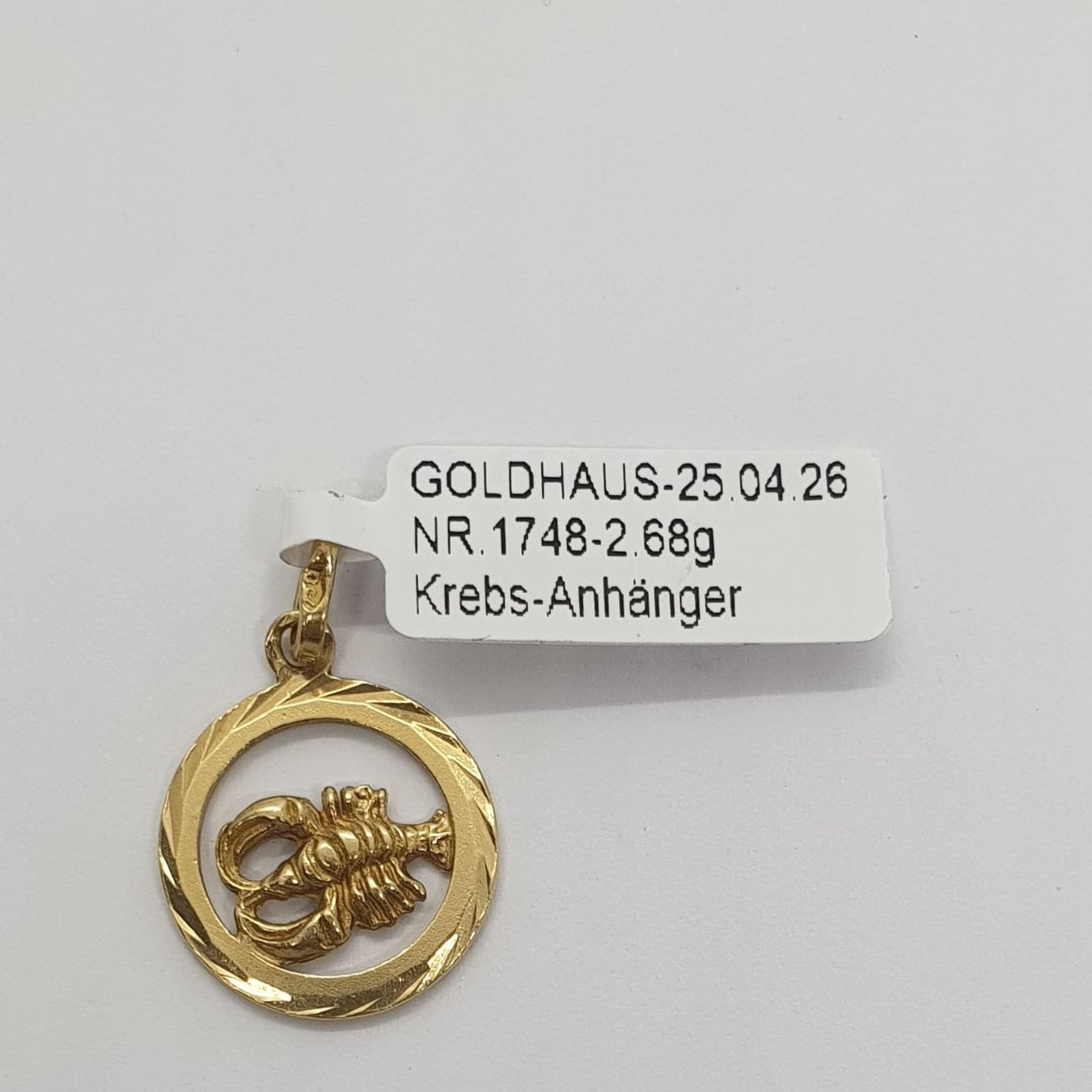 Anhänger: Echt 18K Gold - Krebs Anhänger – Gebraucht aus Luzern von Luzern-Goldhaus 3