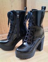 Schwarze Lackstiefel Altercore "Ivy Vegan" Gr. 37, wie Neu